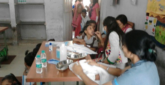 Free medical camp @ Maa Bharti school