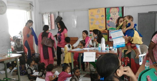 Free medical camp @ Maa Bharti school